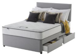 Silentnight Middleton L.Grey Memory 4 Drw Divan - Sm Double